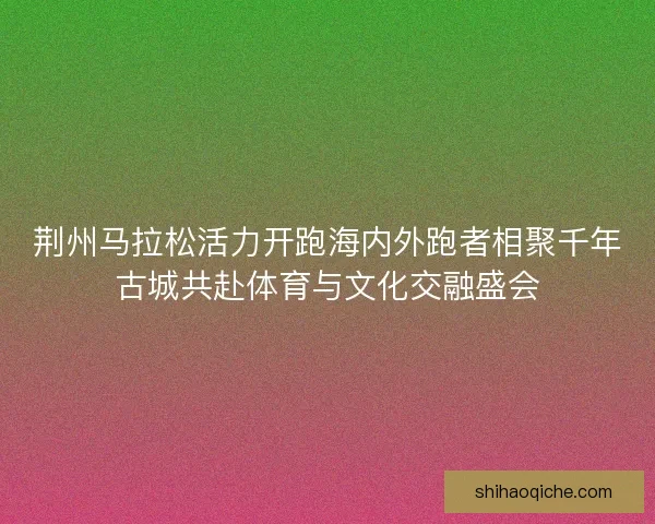 荆州马拉松活力开跑海内外跑者相聚千年古城共赴体育与文化交融盛会