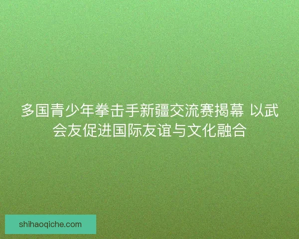 多国青少年拳击手新疆交流赛揭幕 以武会友促进国际友谊与文化融合