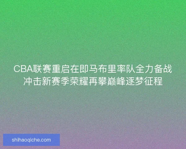 CBA联赛重启在即马布里率队全力备战冲击新赛季荣耀再攀巅峰逐梦征程 CBA联赛重启在即马布里率队全力备战冲击新赛季荣耀再攀巅峰逐梦征程